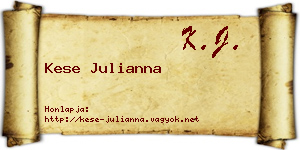 Kese Julianna névjegykártya